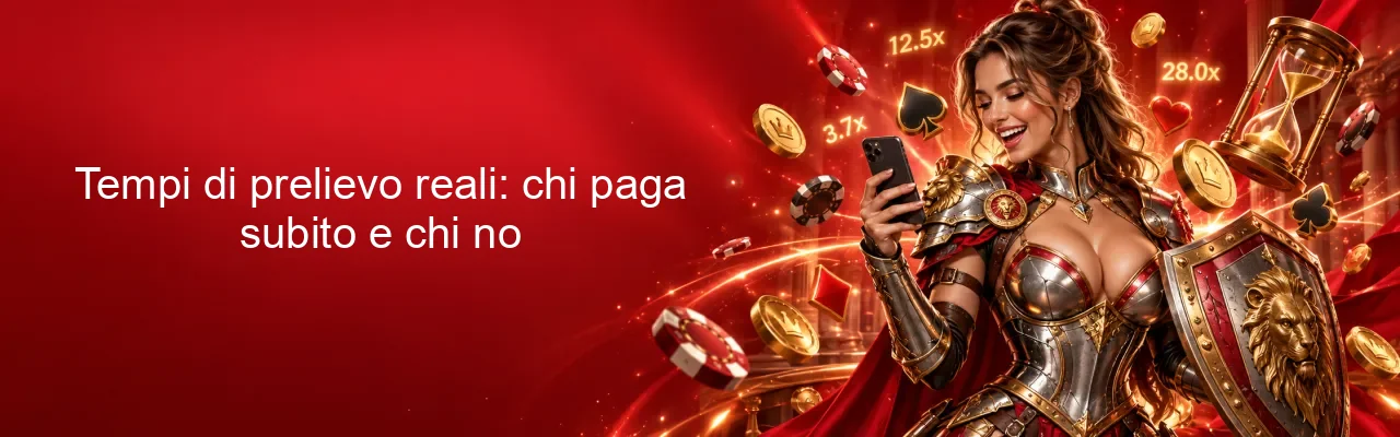 Tempi di prelievo reali: chi paga subito e chi no Tempi di prelievo reali: chi paga subito e chi no